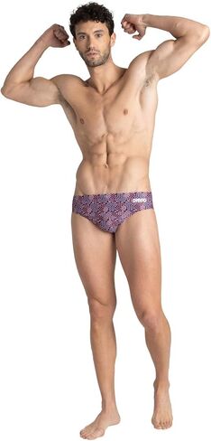 ARENA Men's Team Color Print 3-inch Brief Athletic Training Swimsuit Bathing Suit in Saudi Arabia