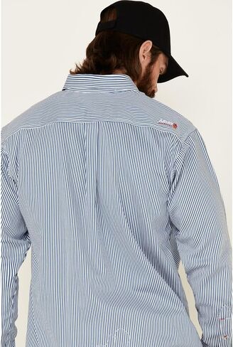 Ariat Male FR Basic Work Shirt Bold Blue Stripe Small in Saudi Arabia
