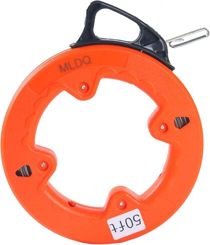 50FT x 3MM Electrical Fish Tape Wire Cable Puller Tools Wire Puller Hand Puller Non-conducting Wire with Steel Cable,Easy Handle for Wiring,Structure Cable,Electrical Conduit in Saudi Arabia