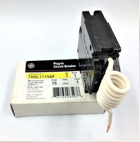 جنرال إلكتريك GETHQL1115GF GE THQL1115GF 1P 15A 120V GFCI CB، أسود in Saudi Arabia