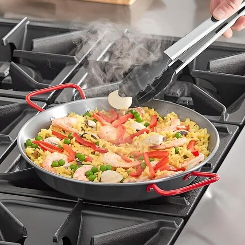 OCS Parts Pro Chef Series 14-Inch Enameled Carbon Steel Paella Pan | Heavy Duty Paella Skillet for Home and Commercial Kitchens in Saudi Arabia