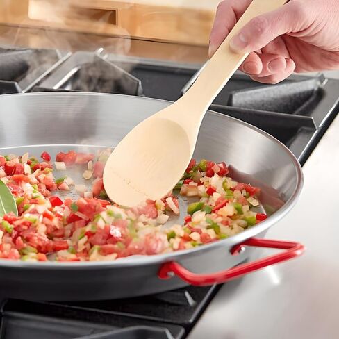 OCS Parts Pro Chef Series 14-Inch Enameled Carbon Steel Paella Pan | Heavy Duty Paella Skillet for Home and Commercial Kitchens in Saudi Arabia