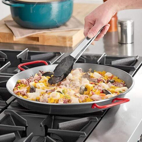 OCS Parts Pro Chef Series 14-Inch Enameled Carbon Steel Paella Pan | Heavy Duty Paella Skillet for Home and Commercial Kitchens in Saudi Arabia