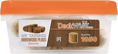 DeckWise Ipe Hardwood Plugs, 3/8" Tapered Hardwood Plugs for 50 sq. ft. of Decking (100 Plugs) in Saudi Arabia