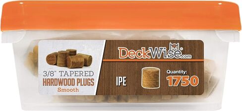 DeckWise Ipe Hardwood Plugs, 3/8" Tapered Hardwood Plugs for 50 sq. ft. of Decking (100 Plugs) in Kuwait