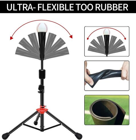 Zdgao Baseball Batting tee for Adults and Youth Teens, Adjustable Height 27 to 46 inches for Hitting Training Practice, with Carrying Bag in Kuwait
