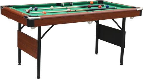 5.5 Ft Billiard Table,Portable Folding Pool Table,Pool Arcade Game Table with Balls, Cues, Chalk, Brush and Triangle, for Family Game Room, Adult Rrec Room, Basements or Garage in Saudi Arabia