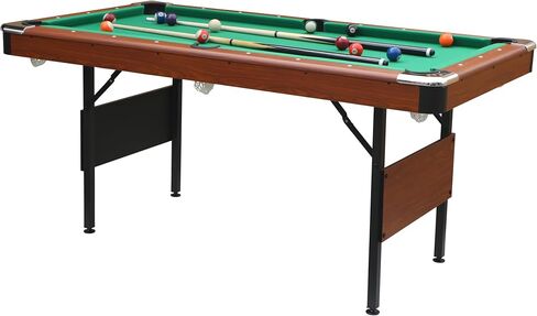 5.5 Ft Billiard Table,Portable Folding Pool Table,Pool Arcade Game Table with Balls, Cues, Chalk, Brush and Triangle, for Family Game Room, Adult Rrec Room, Basements or Garage in Saudi Arabia