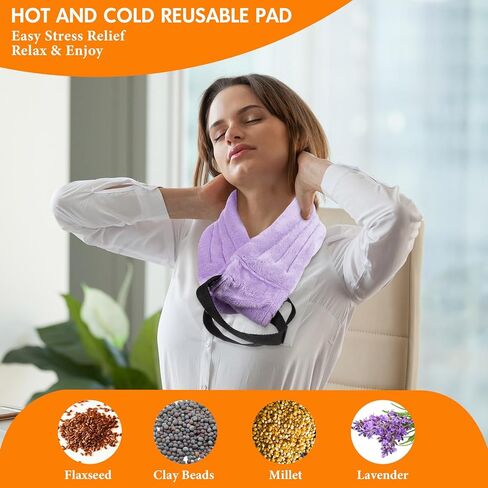 وسادة تدفئة للرقبة، وسادة تدفئة بالميكروويف، وسادة حرارية رطبة طبيعية، وسادة قابلة لإعادة الاستخدام ساخنة وباردة، وسادات تدفئة متعددة الاستخدامات قابلة للاستخدام في الميكروويف لتخفيف آلام الرقبة، وآلام الظهر، وتخفيف آلام الكتف (السماء الزرقاء) in Kuwait