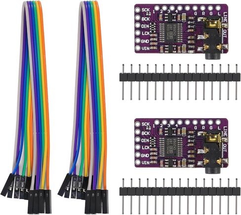 2Pcs PCM5102 Interface I2S Stereo PCM5102A Digital Audio DAC Decoder Module GY-PCM5102 Voice Module Player Board Digital-to-Analog Converter IIS I2S Format Player Module for Arduino Raspberry Pi in Kuwait