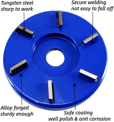 6 Teeth Wood Carving Disc Grinder Wheel 16mm Carving Shaping Disk Wood Turbo Carving Disc Curve Chainsaw Wheel Tool Grinding Wheel Wood Shaping Disc in Saudi Arabia
