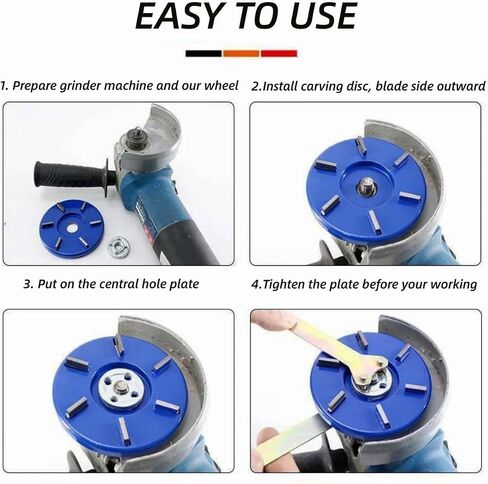 6 Teeth Wood Carving Disc Grinder Wheel 16mm Carving Shaping Disk Wood Turbo Carving Disc Curve Chainsaw Wheel Tool Grinding Wheel Wood Shaping Disc in Saudi Arabia