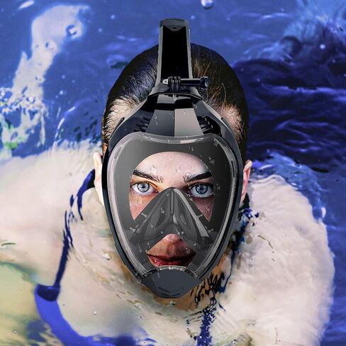 Full Face Snorkel Mask, Snorkeling Gear for Adults with Dry Top Breathing System and Detachable Camera Mount, Foldable Snorkel Mask Adult, Anti-Fog & Anti-Leak in Saudi Arabia