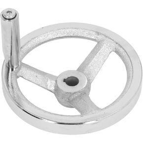 3 Spoke Handwheel Cast Iron Lathe Hand Wheel with Detachable Handle for Lathe Milling Grinding Machine