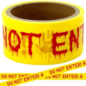 2 Pack Premium Yellow Caution Tape 3 inch x 1000 feet Halloween Caution Tape Roll Construction Tape for Danger/Hazardous Areas Crime Scene Halloween Party Decorations