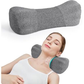 Neck Stretcher Pillow for Pain Relief, Small Neck Mild Support Pillow Cervical Traction Device Neck Roll Pillow Elasticity Foam Cervical Pillow for Tension Muscle Relax Relief