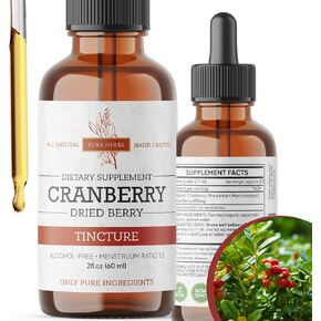 Cranberry Extract Liquid, Natural Cranberry Juice Concentrate Liquid Cranberry Supplements, Easy to Swallow, Alcohol Free, Gluten Free - 2 Fl Oz
