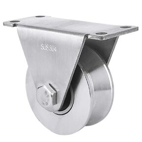 CertBuy Large Pulley Wheel 68mm, Heavy Duty V Groove Wheel Pulley, 304 Stainless Steel Silent Pulley Block, Duplex Bearings Inside, Wall Mounted Industrial Rope Pulley for Lifting