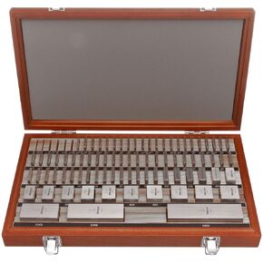 Mitutoyo Steel Square Gage Block Set, ASME Grade AS-2, 1.0 - 4.0" Length (81 Blocks)
