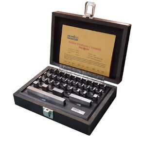 HHIP 4101-0022 Rectangular Steel Gage Block Set (Grade B), 81 Piece