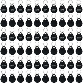 50 Pcs 26 Bit Proximity Key Fobs Compatable with Prox Key ISOProx 1346 1386 1326 H10301 Format Readers, Works with The Vast Majority of Access Control Systems (50 PCS)