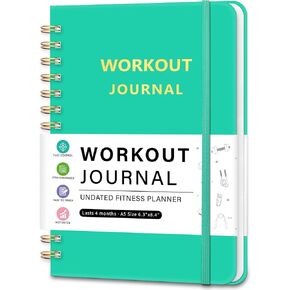 Fitness Journal Workout Planner for Women & Men, Hardcover Workout Log Book to Tracking Gym Sessions & Achieving Your Wellness Goals, 6.3"x8.4", Black