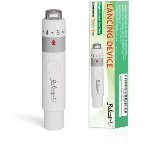Lancing Device Pen Less Pain, Blood Sampling Pen, Used with Twist Top Lancets for Blood Glucose Testing, Lancet Pen for Blood Sugar Monitoring, Lancing Tool, Adjustable Depths