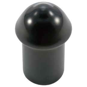 Caplugs Plastic Cap with Flanges. VCF-250-8, Vinyl, Cap ID 0.250" Length 0.500", Black (Pack of 200)