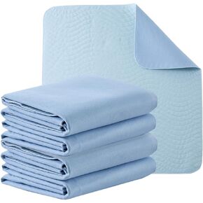 Washable Underpads,Heavy Absorbency Reusable Incontinence Pads for Kids, Adults, Elderly and Pets，Waterproof Protective Pad for Bed, Couch, Sofa, Furniture, Floor (Pack of 4,34*36)