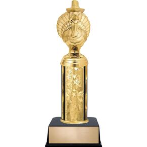 Crown Awards Pilgrim Turkey Trophies, Gold Stars Pilgrim Turkey Trophy with Custom Engraving Prime