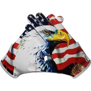 Exotic Sports Youth Football Gloves with American Flag American Reciever Football Gloves for Adult Men Women and Boys with Super Sticky Silicone Grip Palms Ultimate Performance Booster
