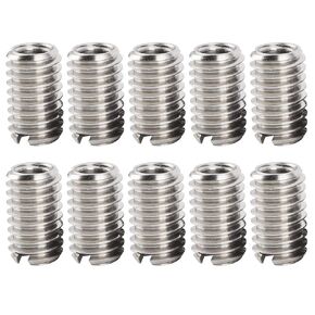 Thread Repair Insert, Threaded Inserts Self Tapping Insert Reducing Nut Stainless Steel 10mm Female M4 X 0.7mm Male M6 1mm for Computers Lamps Molds Mechanical Equipment 10Pcs