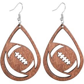 Football Earrings for Women Game Day Football Drop Dangle Sports Earrings in Kuwait