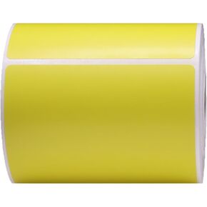 4 x 6 Direct Thermal Top Coated Yellow Labels, 1″ Inch Core, 250 Count - Label Paper for Thermal Printer Labels, Permanent Adhesive, Suitable for Various Industries