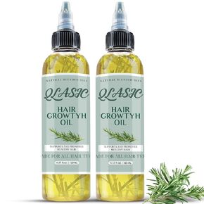 Hair Oil for All Hair Types, Infused with Rosemary Oil, Castor Oil & Black Seed Oil - Stimulating Hair Growth, Seals in Moisture, Soothes Irritated Scalp (4.17 Fl Oz (Pack of 1))