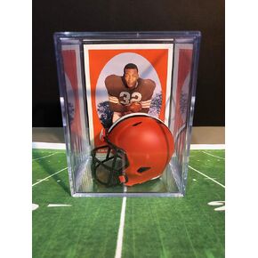 Cleveland Browns NFL Helmet Shadowbox w/Jim Brown card
