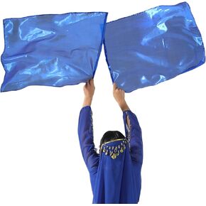 MUNAFIE 21.6"X26.8" Worship Flags for Dance Church with Poi,Praise Dance Flag for Worship Pois,Two Ways to Used the Flags White