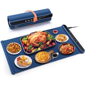Warming Mat for Food, Electric Warming Trays for Food, Heating Pad for Food Warming, Kitchen Heating Pad to Keep Food Warm, Table Food Warmer, Heat Pads for Food, Silicone Warming Mat
