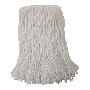 Boardwalk BWK2016R #16 Cut-End Standard Head Rayon Fiber Mop Head - White (12/Carton)