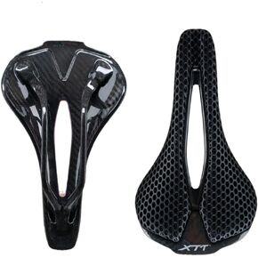 Comfortable Bike Seat Cushion 3D Carbon Fiber Lightweight Breathable Mountain Road Bike Seat Waterproof Universal Fit Bicycle Seats for Women Men