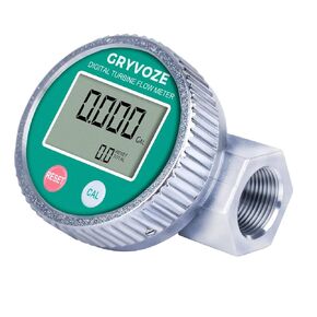 3/4 Inch Digital Diesel Fuel Flow Meter, EMI Protection, Waterproof, 1-13.2 GPM Inline NPT Thread Fuel Meter for Water, Diesel, Gas Oil, Gasoline, Kerosene, Methanol, and Other Liquids