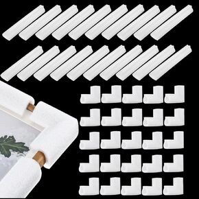 24 Pcs TV Moving Foam Corner Protectors Mirror Picture Frame Shipping Moving Packaging Protection Cushioning Foam Sets Corner Furniture Edge Protectors Shipping for Photo Artwork