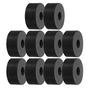 PATIKIL 1.38" OD x 0.43"/0.28" ID x 0.59" Thick Anti-Vibration Pads, 10 Pcs Rubber Isolation Pads Mechanical Vibration Damping Pads Isolator Washer Feet, Black