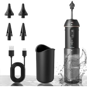 TopQuaFocus Electric Earwax Removal Ear Cleaner with 3 Pressure Modes Ear Cleaning Tool-Ear Wax Remover-Powered Ear Washer - Convenient and Effective Ear Flushing System for Kids & Adults (Black)