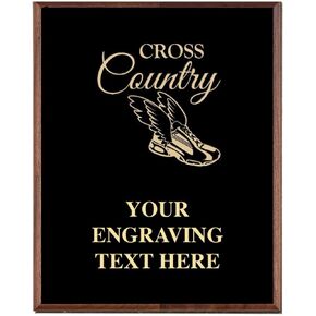 Cross Country Plaques, Custom Engraved Running Trophy Plaque Award, Great Customizable Running Team Gift Prime