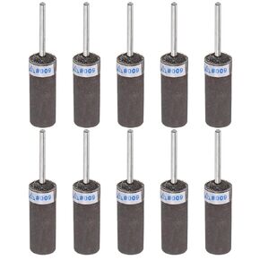 HARFINGTON 10pcs Abrasive Sandpaper Rolls 600 Grit 2.35mm Shank Sanding Drums Sleeves Cylinder Grinding Head for Woodworking Glass Metal Polishing