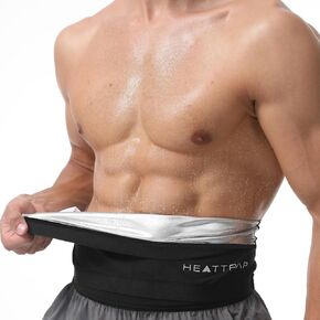 Heat Trapping Waist Toner for Men – Sweat Compression Belt – Waist Shaper with Sauna Effect