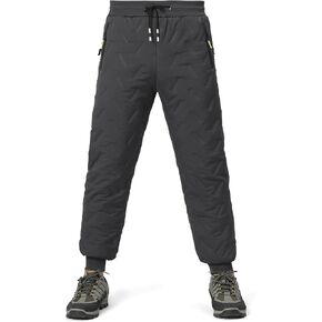 Men's Winter Snow Pants Sherpa Lined Sweatpants Thicken Warm Fleece Pants Sports Jogger Pants