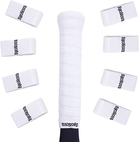 Tennis Racket Grip Tape, Sweat Absorbent Tennis Grip Tape, Soft and Comfort Tennis Racket Grips, Easy to Install Tennis Grips Overgrip (8-Pack) in Saudi Arabia