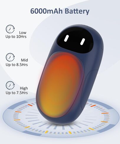 Hand Warmers Rechargeable, Gifts for Men and Women, 6000mAh Electric Hand Warmers Rechargeable 2 Pack with 12 Hours Working Time, Best Gifts for Mom and Dad in Saudi Arabia